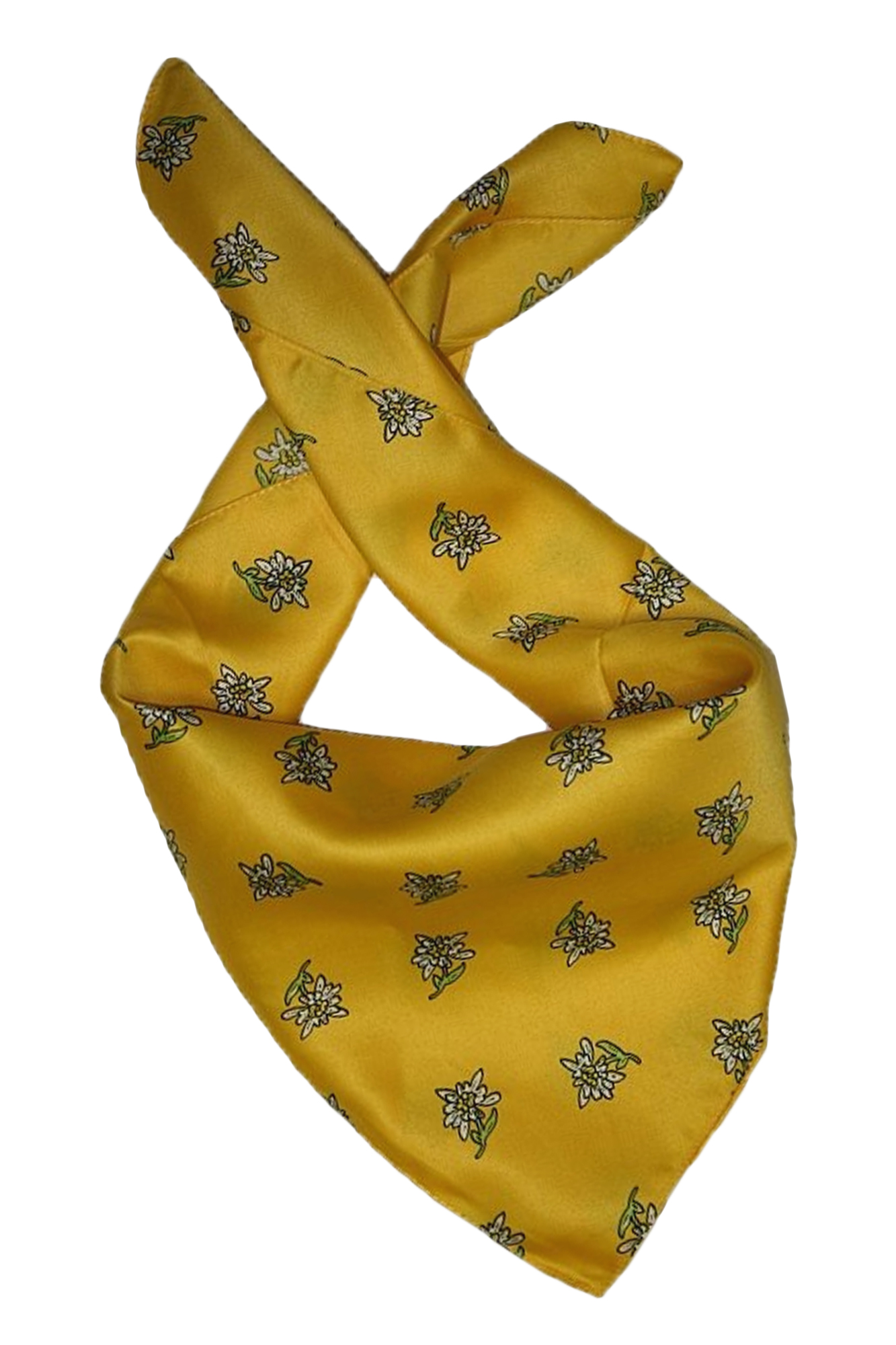 Trachtentuch Halstuch glänzend gelb