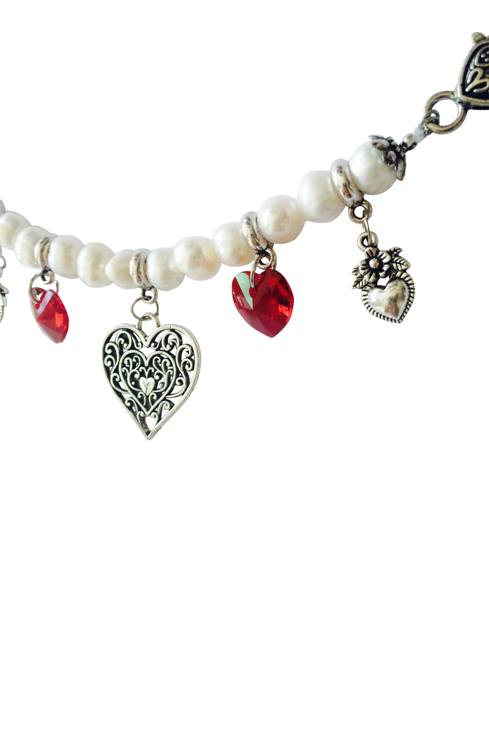 Made in Germany Perlen Charivari "Herzerl" rot