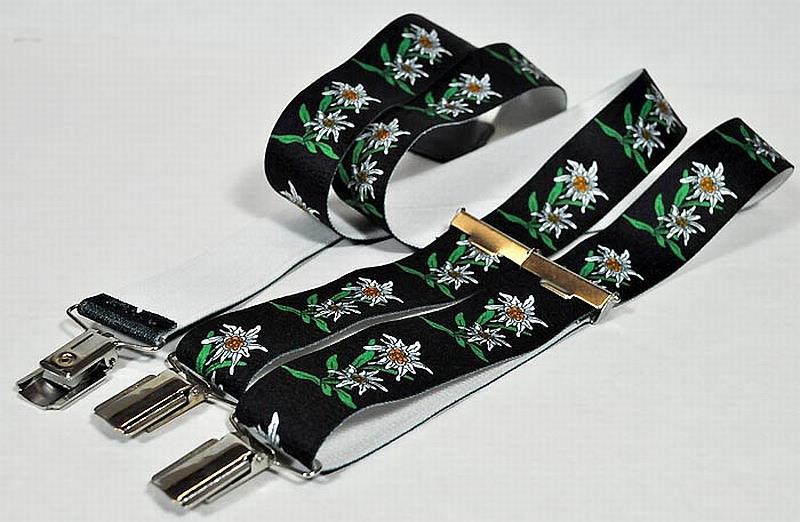 Edelweiß Hosenträger schwarz