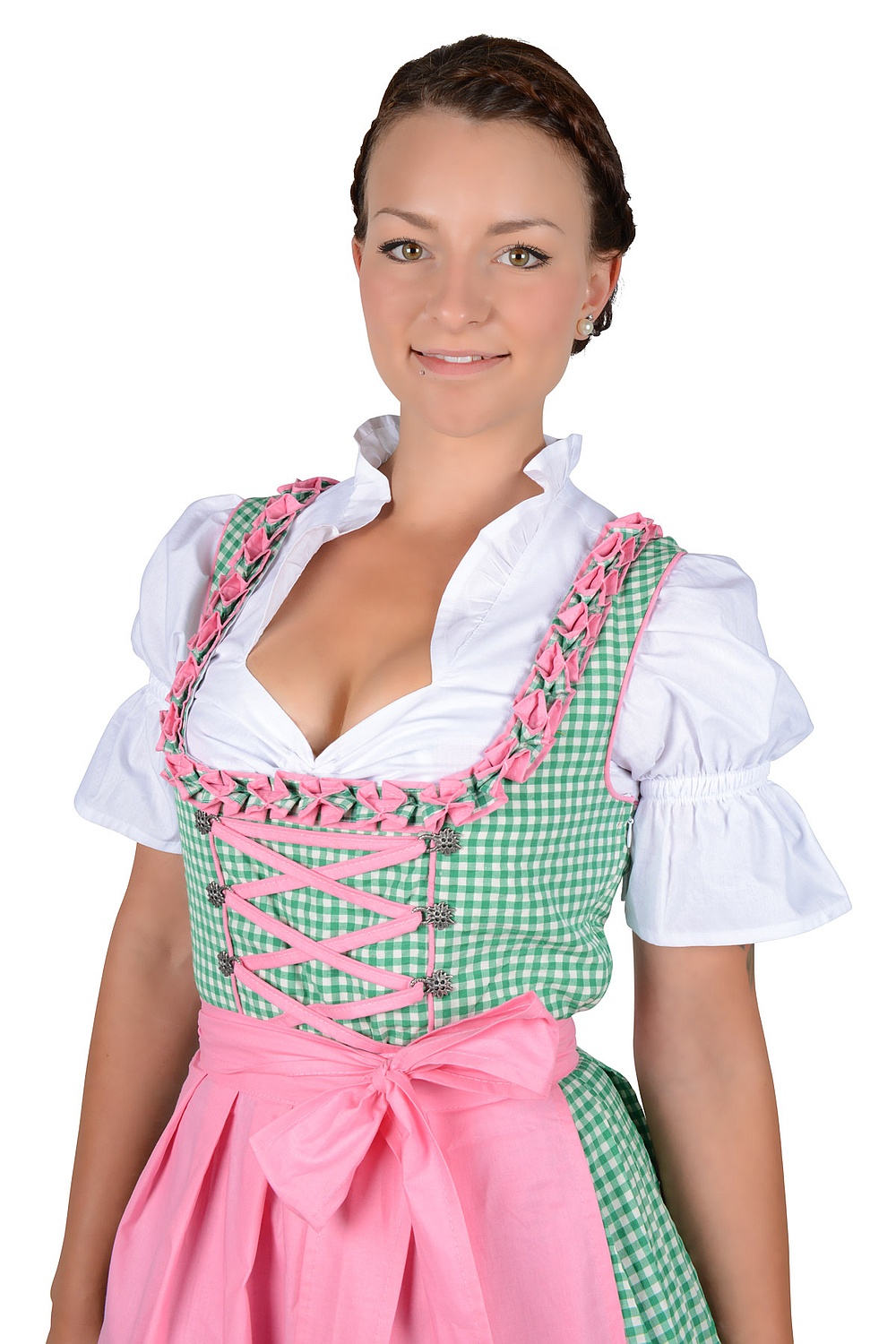 Mini Dirndl Kira grün rosa