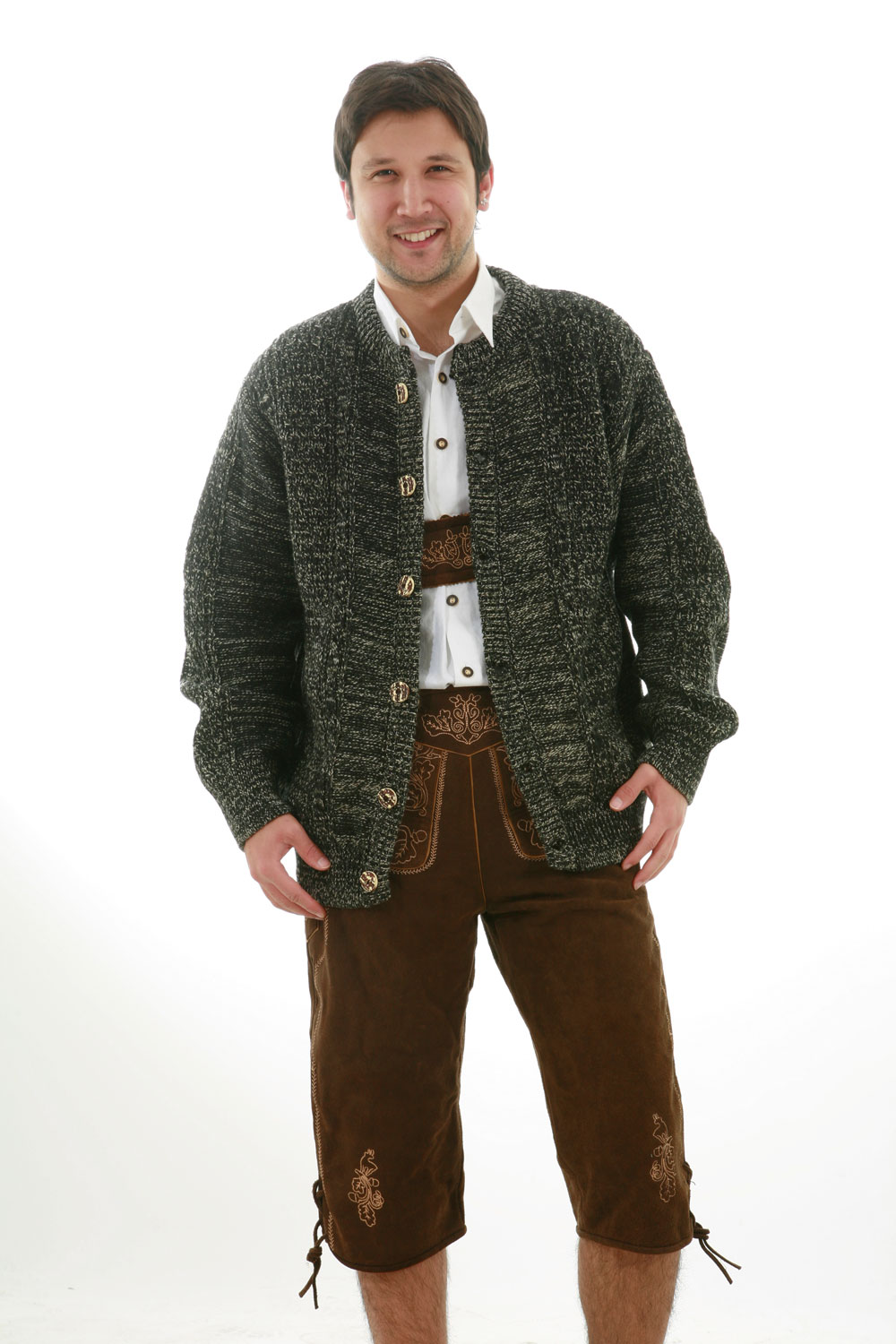 Strick Trachtenjacke schwarz