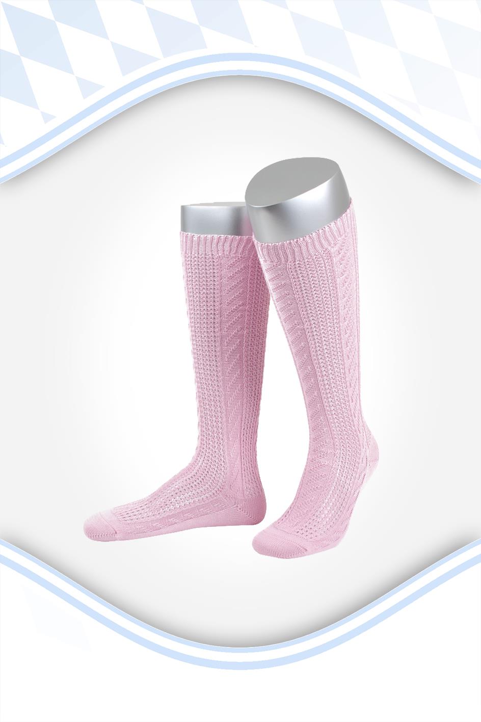 Trachtensocken rosa lang