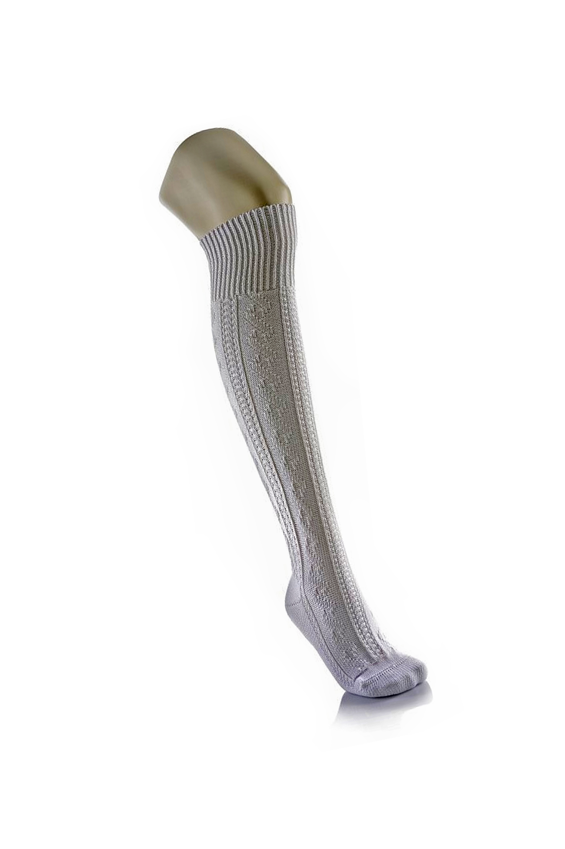 Kniebundstrumpf weiß extra lang