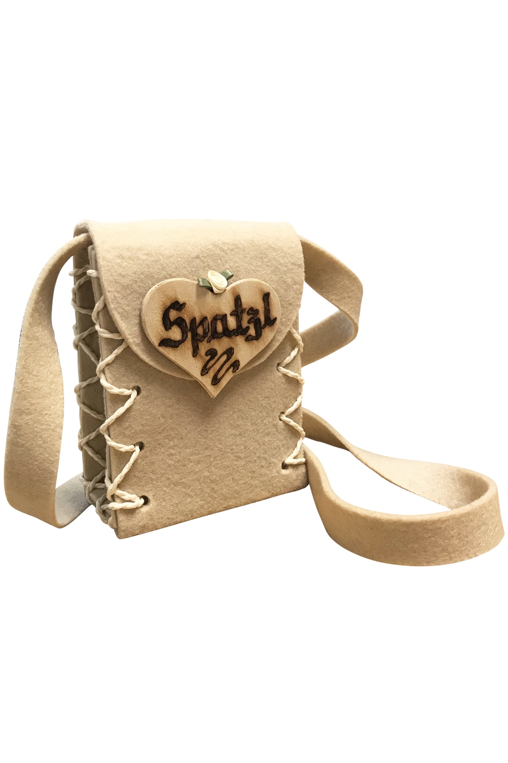 Mini Dirndltasche Filz creme Spatzl