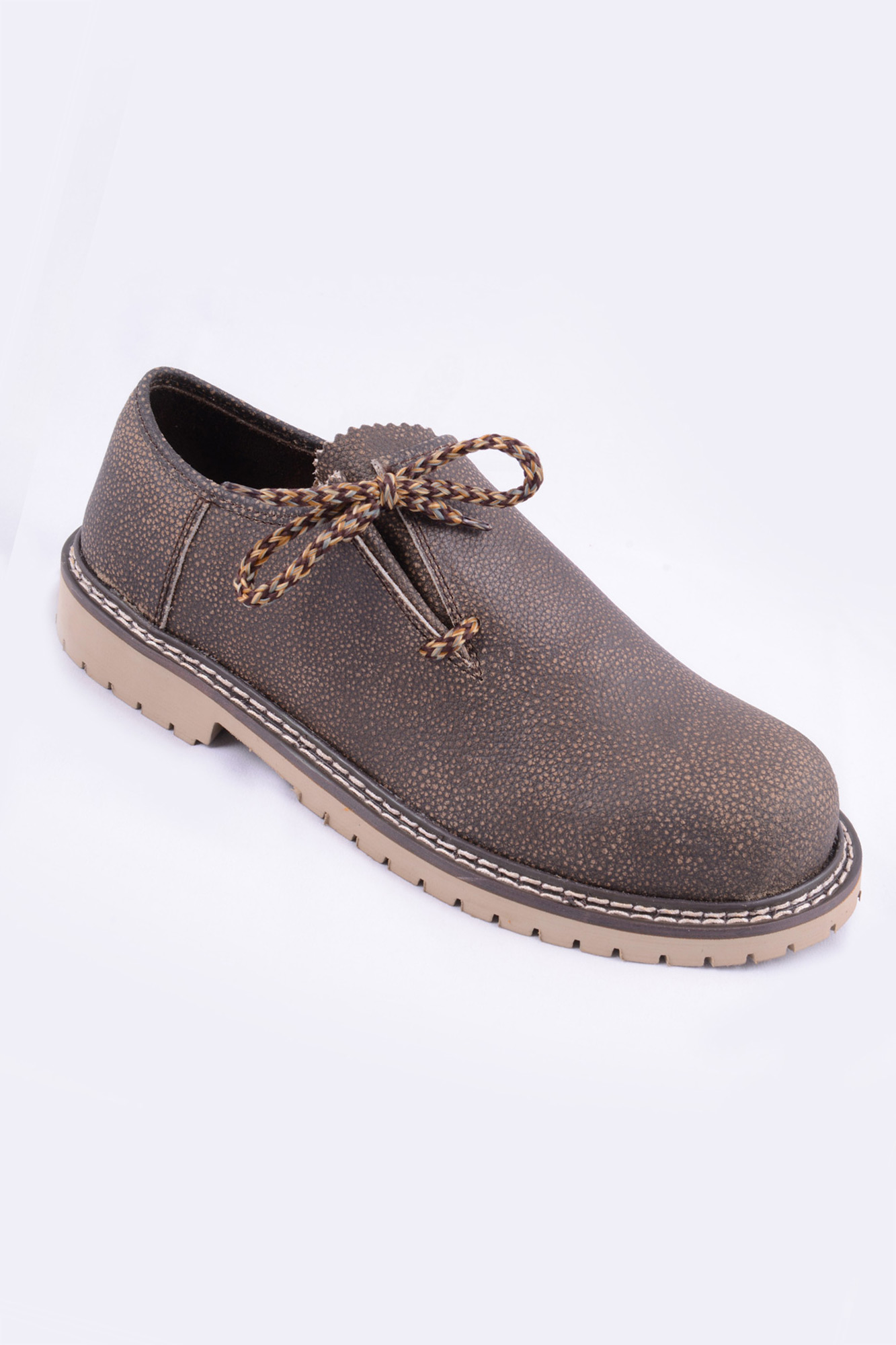 Schuhe dunkelbraun Rochenlederoptik